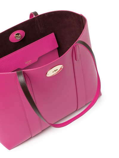 Shop Mulberry Bayswater Twist-lock Fastening Tote Bag In Pink