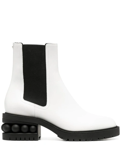 Shop Nicholas Kirkwood Casati 35mm Ankle Boots In White