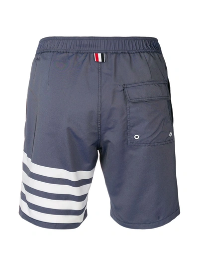 Shop Thom Browne 4-bar Swim-tech Swim Short In Blue