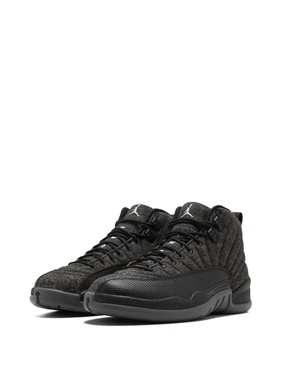 Jordan Air  12 Retro Wool Sneakers In Black