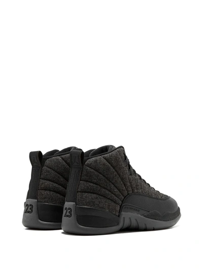 Jordan Air  12 Retro Wool Sneakers In Black