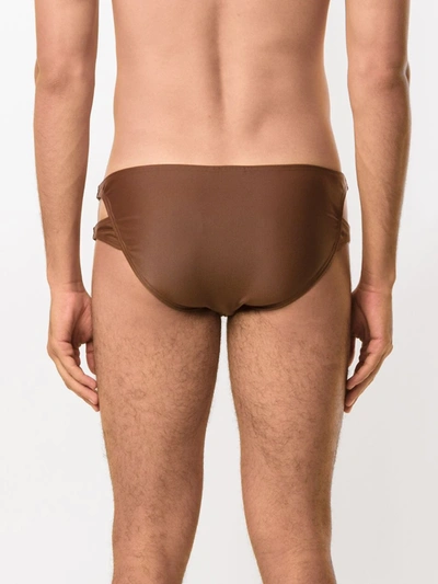 Shop Amir Slama Plain Trunks In Brown