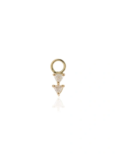 Shop Lizzie Mandler Fine Jewelry 18kt Gold Diamond Earring Charm In Yellow Gold