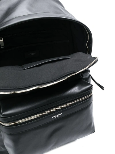 Shop Saint Laurent City Leather Backpack In Black