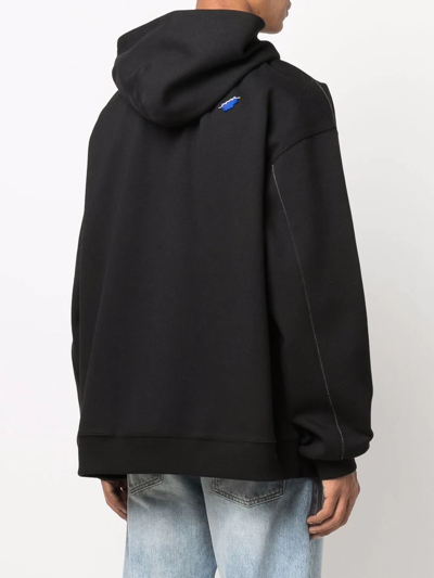 Shop Ader Error Logo Print Hoodie In Black