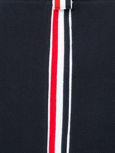Shop Thom Browne Center-back Stripe Relaxed Piqué Tee In Blue