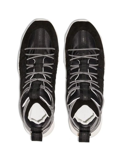 UNRAVEL PROJECT 抽绳系带运动鞋 - 黑色