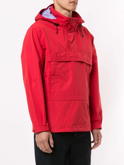Shop Supreme Logo Hooded Pullover In Red