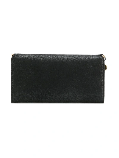 Shop Stella Mccartney Falabella Continental Wallet In Black