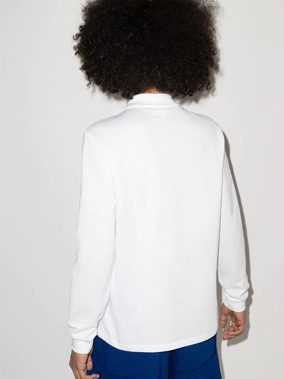 Lacoste Loose Fit Pique Polo Shirt In White