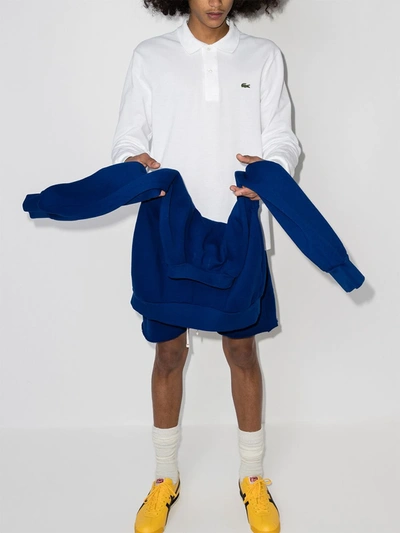 Lacoste Loose Fit Pique Polo Shirt In White