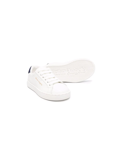 Shop Palm Angels New Tennis Sneakers In 0146 White Navy Blue