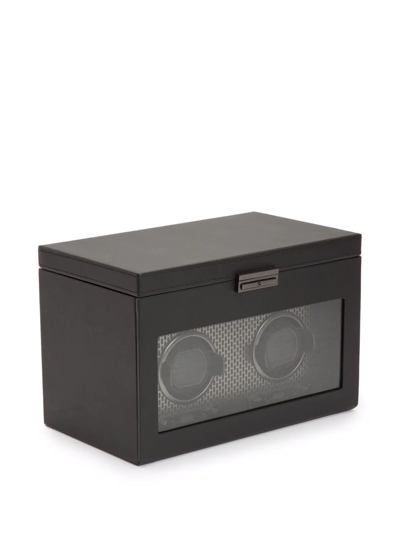 Wolf Axis Double Watch Winder In Black