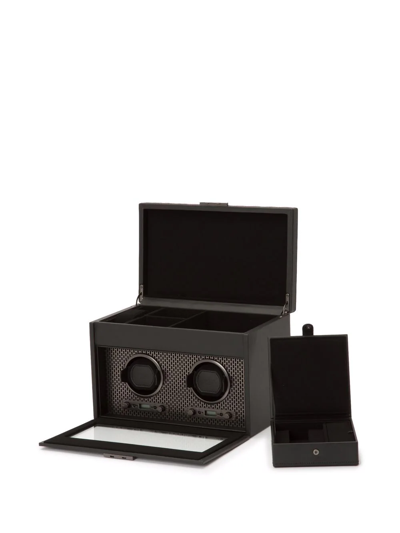 Wolf Axis Double Watch Winder In Black