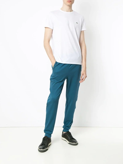 Shop Lacoste Small Patch Logo T-shirt In Silver