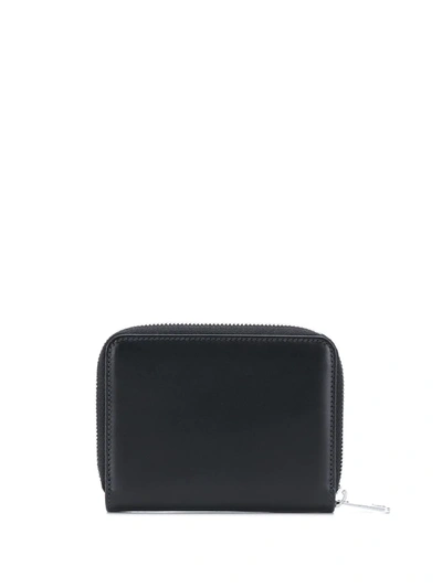 Shop Apc Debossed Logo Compact Wallet In Black
