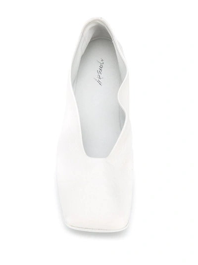 Marsèll Square Toe Ballerinas In White