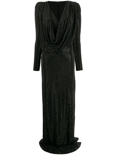 Shop Philipp Plein Crystal Embellished Gown In Black