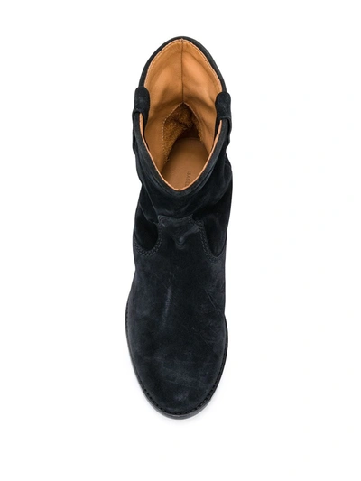 Shop Isabel Marant Étoile Crisi Suede Ankle Boots In Black