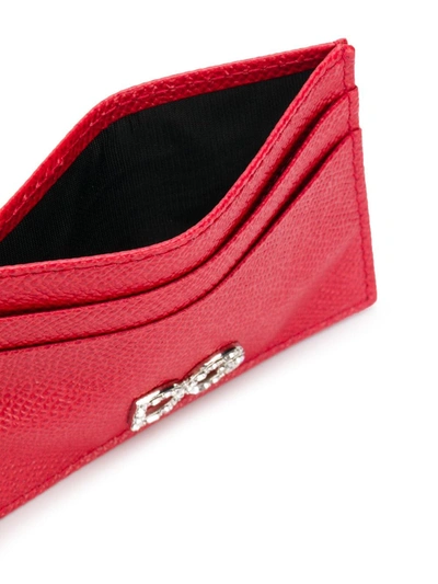 Shop Dolce & Gabbana Logo Cardholder Pouch In Red