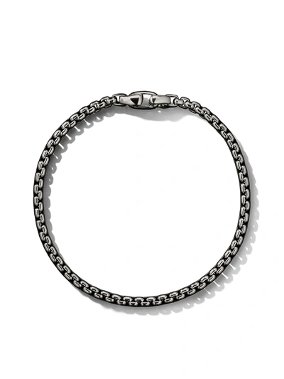 Shop David Yurman Sterling Silver Box Chain Bracelet In Ss