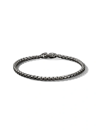 Shop David Yurman Sterling Silver Box Chain Bracelet In Ss