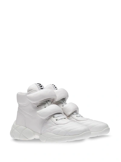 Shop Miu Miu High-top Sneakers In White