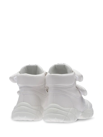 Shop Miu Miu High-top Sneakers In White