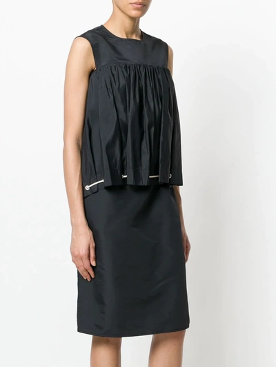 Shop Calvin Klein 205w39nyc Drawstring Smock Dress In Black