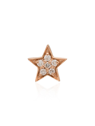 Shop Andrea Fohrman 14kt Rose Gold Diamond Stud Earring