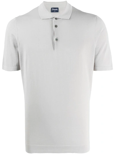 Shop Drumohr Solid-color Polo Shirt In Grey