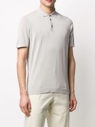 Shop Drumohr Solid-color Polo Shirt In Grey
