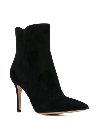 GIANVITO ROSSI POINTED ANKLE BOOTS - 黑色