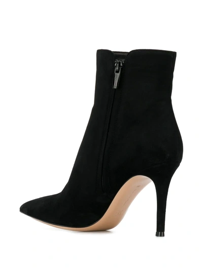 Shop Gianvito Rossi Pointed Ankle Boots In Black