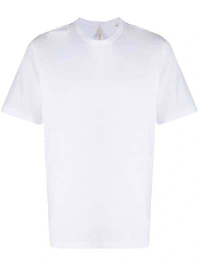 Shop Sunflower Crew-neck Cotton T-shirt In White