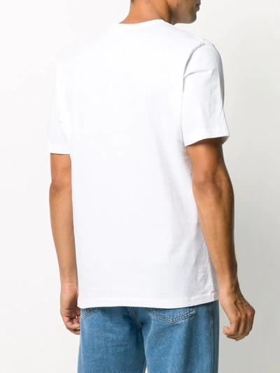 Shop Sunflower Crew-neck Cotton T-shirt In White