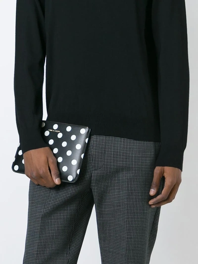 Comme Des Garçons Polka Dot Clutch In Black