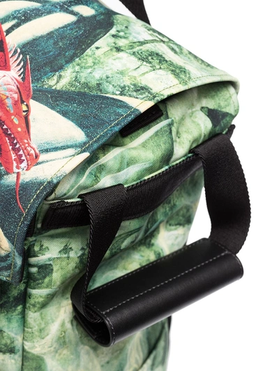 Shop Valentino Red Dragon Print Backpack In Green