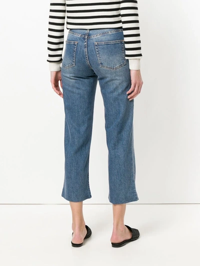Shop A.p.c. Cropped Straight-leg Jeans In Blue