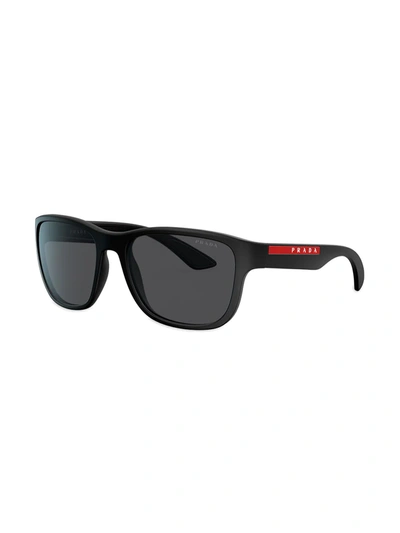 Shop Prada Linea Rossa Sunglasses In Black