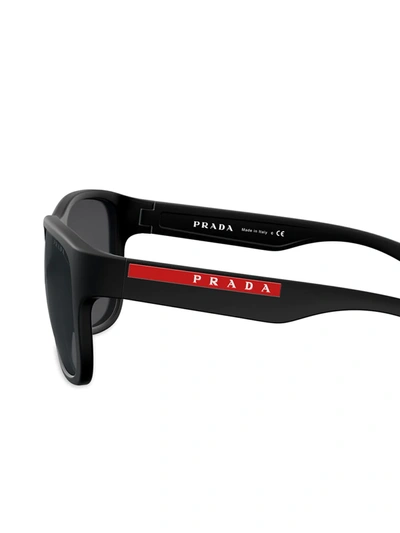 Shop Prada Linea Rossa Sunglasses In Black