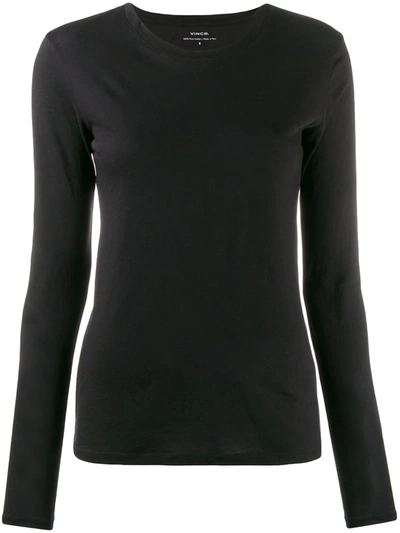 Shop Vince Long Sleeve T-shirt In Black