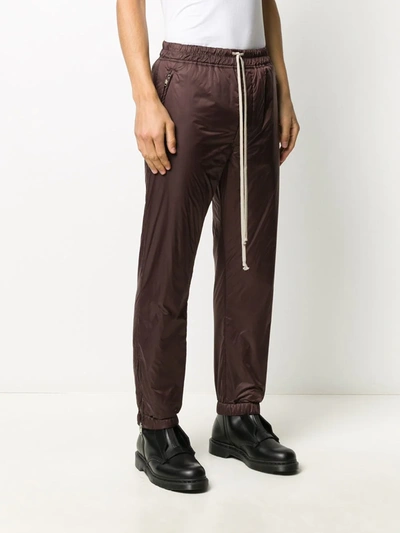 Shop Rick Owens Drawstring Waist Trousers In Brown