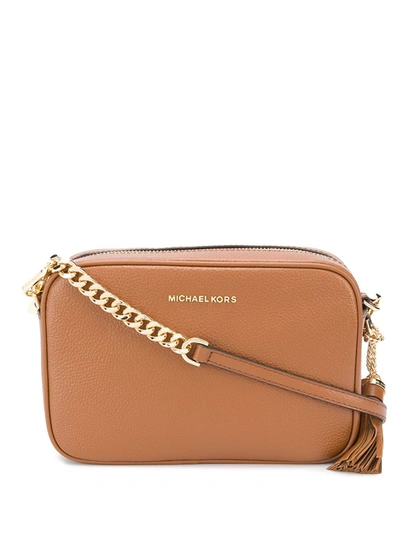 Shop Michael Michael Kors Jet Set Cross-body Bag In Brown