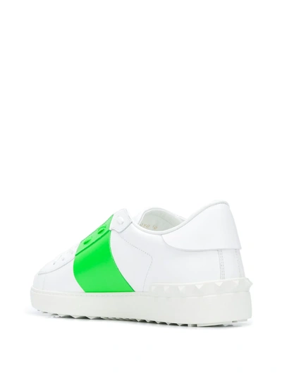 Shop Valentino Open Contrast-band Sneakers In White