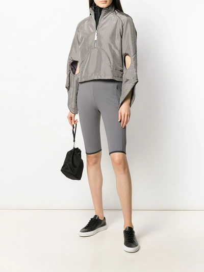 Shop A-cold-wall* Cut-out Hooded Anorak In Grey