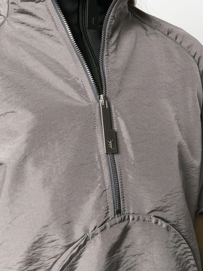 Shop A-cold-wall* Cut-out Hooded Anorak In Grey