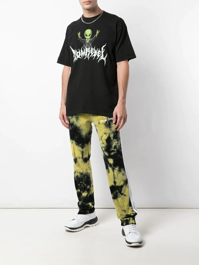 Shop Domrebel Distressed Alien Print T-shirt In Black