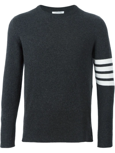 Shop Thom Browne 4-bar Cashmere Pullover In Grey