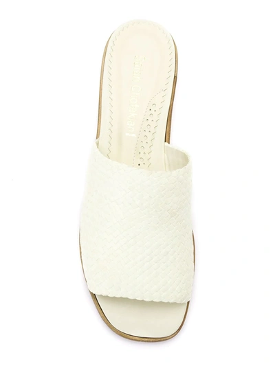 Shop Sarah Chofakian Leather Mules In White